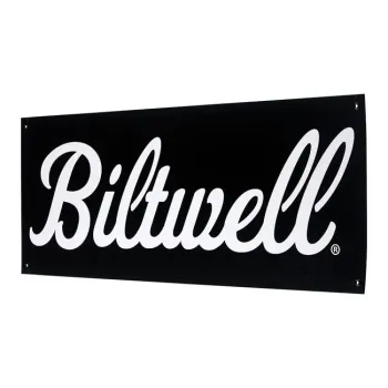 cafe 4 racer - Biltwell  Script Shop banner black/white - BILTWELL Gifts 