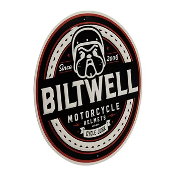 cafe 4 racer - Biltwell  Obchodný nápis Bulldog čierna/sivá/granátová - BILTWELL Darčeky 
