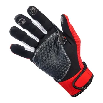 cafe 4 racer - Biltwell Baja gloves red/black - BILTWELL Gloves 