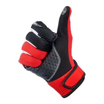 cafe 4 racer - Biltwell Baja gloves red/black - BILTWELL Gloves 