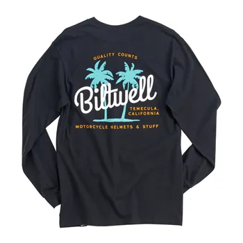 cafe 4 racer - Biltwell Palms longsleeve black - BILTWELL Shirts 