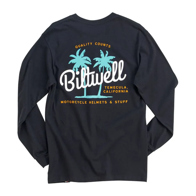 cafe 4 racer - Biltwell Palms longsleeve black - BILTWELL Shirts 