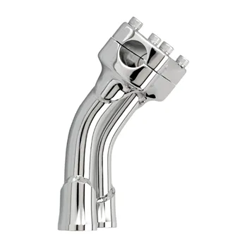 cafe 4 racer - Biltwell, Murdock pullback risers 6" chrome - BILTWELL Clamp Kit & Risers 