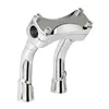 cafe 4 racer - Biltwell, Murdock pullback risers 6" chrome - BILTWELL Clamp Kit & Risers 