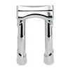 cafe 4 racer - Biltwell, Murdock pullback O/S risers 6" chrome - BILTWELL Clamp Kit & Risers 