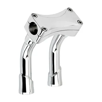 cafe 4 racer - Biltwell, Murdock pullback O/S risers 6" chrome - BILTWELL Clamp Kit & Risers 