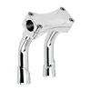 cafe 4 racer - Biltwell, Murdock pullback O/S risers 6" chrome - BILTWELL Clamp Kit & Risers 