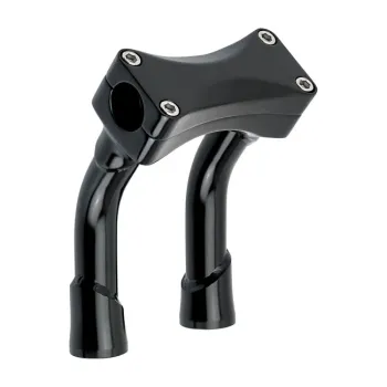 cafe 4 racer - Handlebar Mount "Big Bone" ALU/black 150mm with Internal Cable Routing 22 mm Screw Connection - HS MOTO Germany Clamp Kit & Risers 4251352676443
