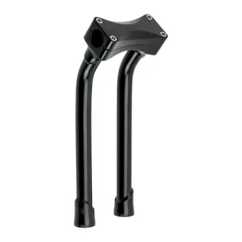 cafe 4 racer - Handlebar Mount "Big Bone" ALU/black 150mm with Internal Cable Routing 22 mm Screw Connection - HS MOTO Germany Clamp Kit & Risers 4251352676443