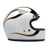 cafe 4 racer - Biltwell Gringo helmet gloss white/black flames - BILTWELL Biltwell Gringo DOT 