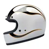 cafe 4 racer - Prilba Biltwell Gringo lesklá biela/čierne plamene - BILTWELL Biltwell Gringo DOT 