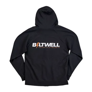 cafe 4 racer - Biltwell  Bolts zip  mikina čierna - BILTWELL Mikiny s kapucňou 