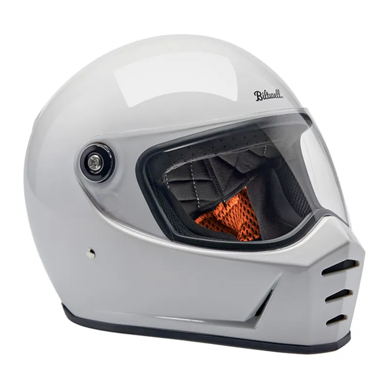 cafe 4 racer - Biltwell Lane Splitter helmet gloss white - BILTWELL Biltwell Lane Splitter 