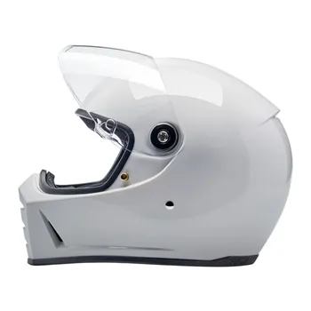 cafe 4 racer - Biltwell Lane Splitter helmet gloss white - BILTWELL Biltwell Lane Splitter 