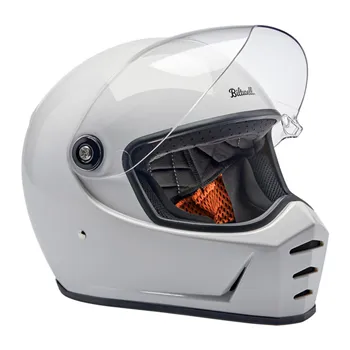 cafe 4 racer - Biltwell Lane Splitter helmet gloss white - BILTWELL Biltwell Lane Splitter 