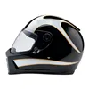 cafe 4 racer - Biltwell Lane Splitter helmet white flames - BILTWELL Biltwell Lane Splitter 