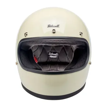 cafe 4 racer - Biltwell Gringo Santa Cruz handmade helmet vintage white - BILTWELL Biltwell Gringo DOT 