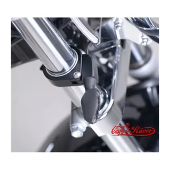 cafe 4 racer - HIGHSIDER indicator bracket set for 35-37mm forks - Highsider CNC aluminum housing & brackets 4054783188543