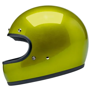cafe 4 racer - Biltwell Gringo helmet Metallic Lime - BILTWELL Biltwell Gringo DOT 