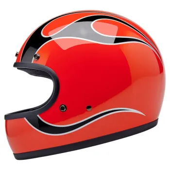 cafe 4 racer - Přilba Biltwell Gringo Comp Orange Flames - BILTWELL Biltwell Gringo DOT 