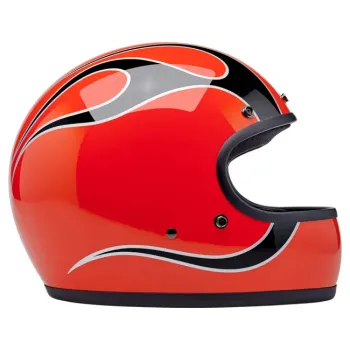 cafe 4 racer - Přilba Biltwell Gringo Comp Orange Flames - BILTWELL Biltwell Gringo DOT 