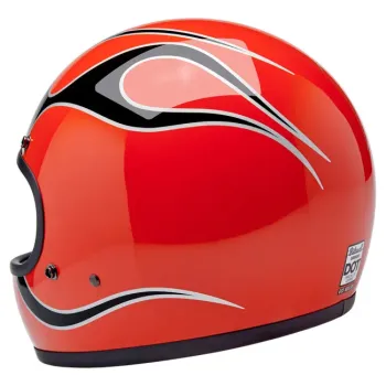cafe 4 racer - Přilba Biltwell Gringo Comp Orange Flames - BILTWELL Biltwell Gringo DOT 