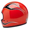 cafe 4 racer - Biltwell Gringo helmet Comp Orange Flames - BILTWELL Biltwell Gringo DOT 