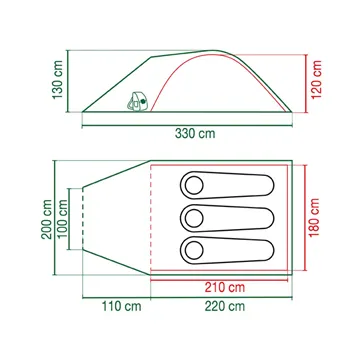 cafe 4 racer - Coleman Darwin 3+ tent dark grey/army green - Coleman For Travel 