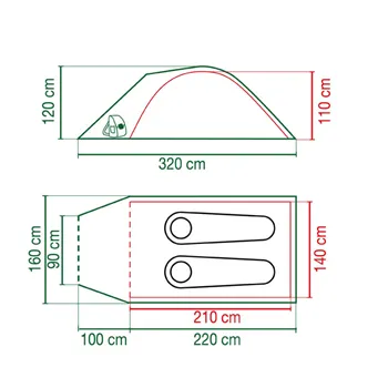 cafe 4 racer - Coleman Darwin 2+ tent dark grey/army green - Coleman For Travel 