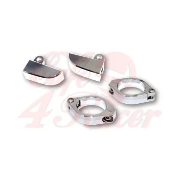 cafe 4 racer - HIGHSIDER indicator bracket set for 49+50+52+54 mm - Highsider CNC aluminum housing & brackets 4054783188574