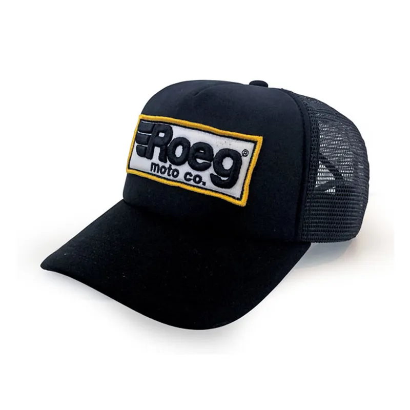 cafe 4 racer - Roeg trucker čiapka s logom čierna - ROEG Šiltovka 