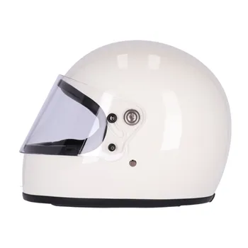 cafe 4 racer - Roeg Chase helma vintage biela - ROEG ROEG celotvárová prilba 