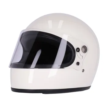 cafe 4 racer - Roeg Chase helma vintage biela - ROEG ROEG celotvárová prilba 