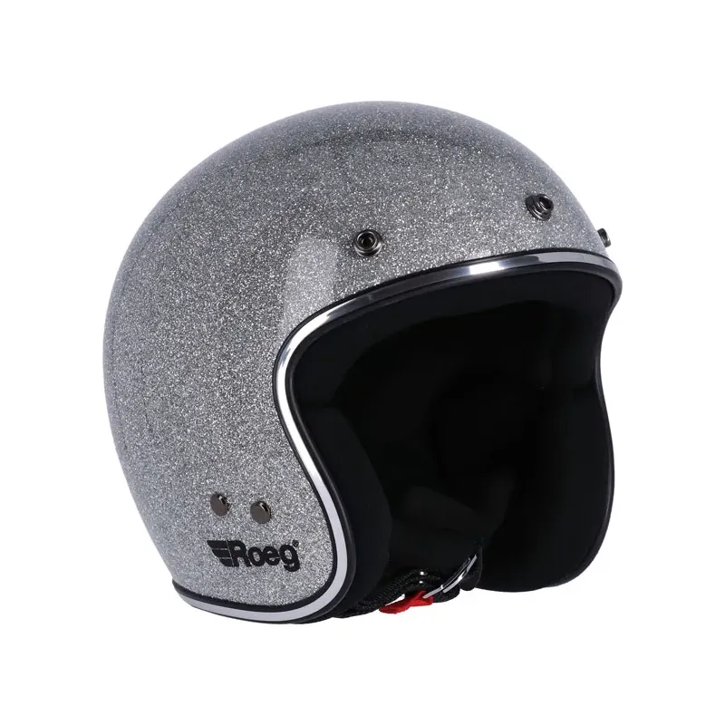 cafe 4 racer - Roeg JETT helma Disco ball stříbrná - ROEG Přilby ROEG JETT 