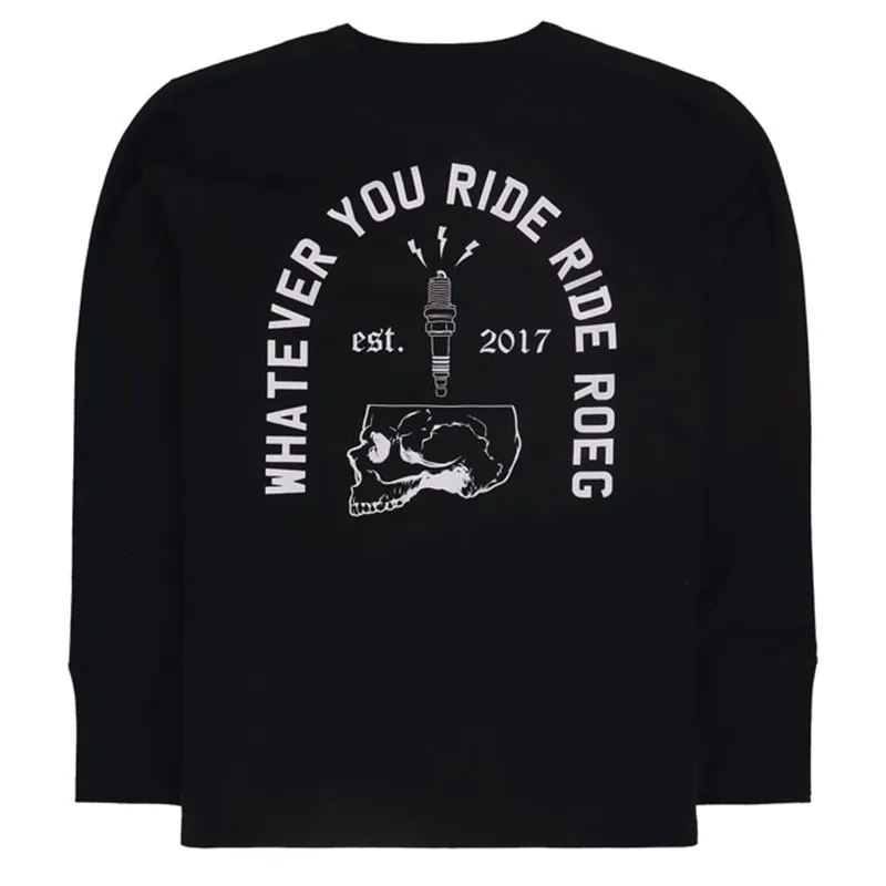 cafe 4 racer - Roeg Ricky Skull jersey black - ROEG Shirts 