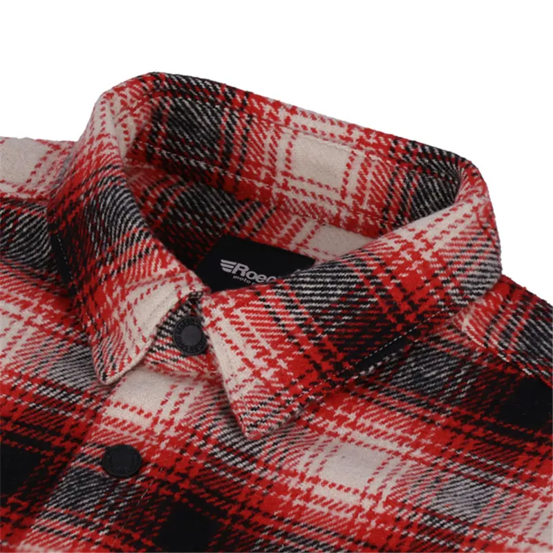 cafe 4 racer - Roeg Blaze Flannel shirt red - ROEG Shirts 