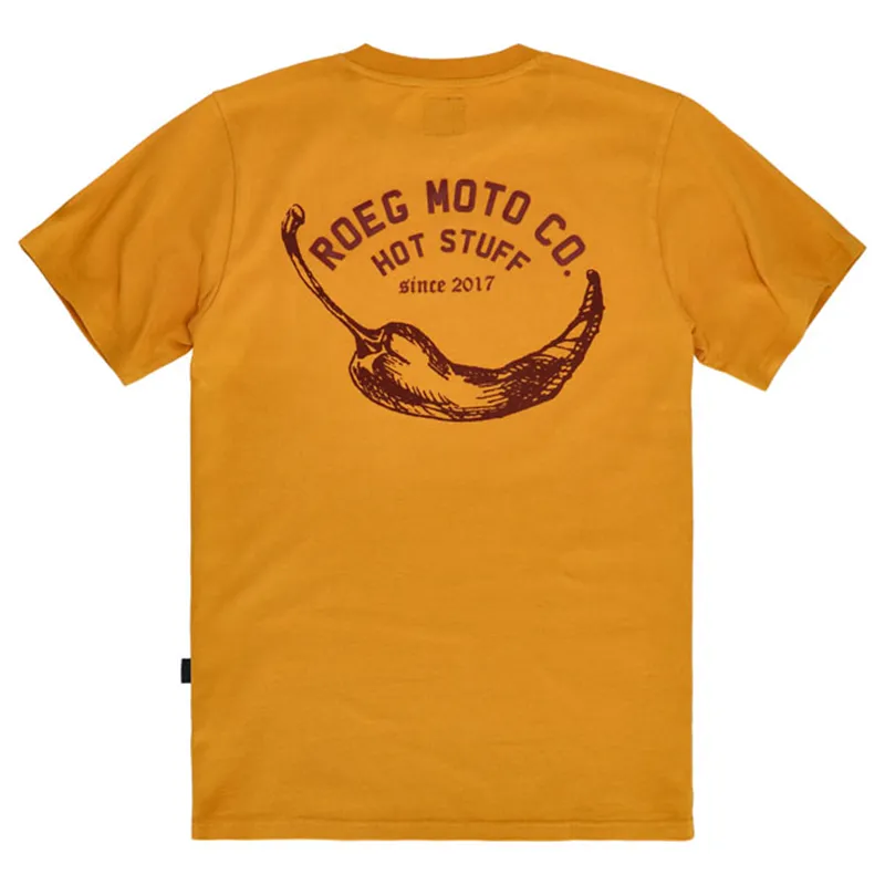 cafe 4 racer - Roeg Pepřové tričko okrové - ROEG Trička 