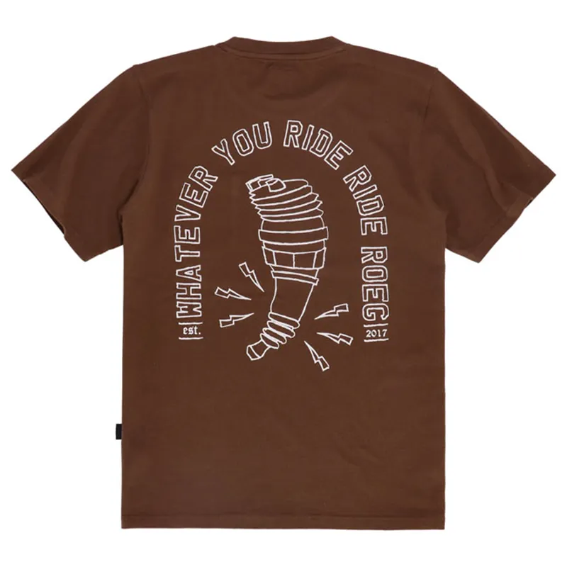 cafe 4 racer - Roeg Ryder t-shirt brown - ROEG T-Shirts 