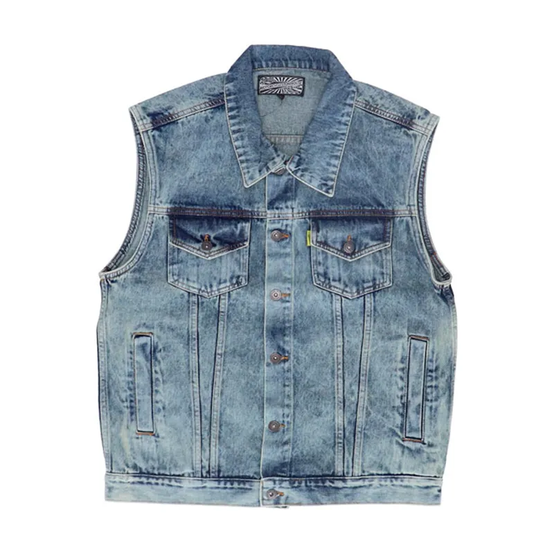 cafe 4 racer - Denimová vesta MCS Stonewashed blue - MCS Vesty 