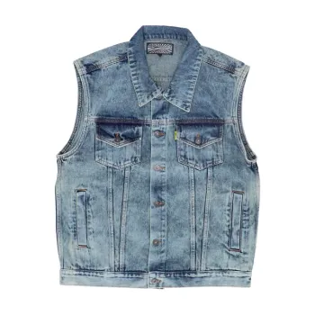 cafe 4 racer - MCS Denim Vest Stonewashed blue - MCS Vests 