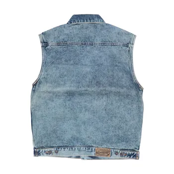 cafe 4 racer - Denimová vesta MCS Stonewashed blue - MCS Vesty 