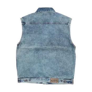cafe 4 racer - MCS Denim Vest Stonewashed blue - MCS Vests 