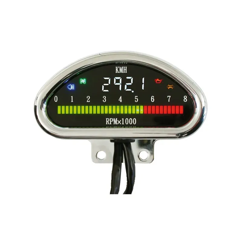 cafe 4 racer - Electronic CNC aluminum speedometer (KMH) chrome - MCS Digital speedometers 