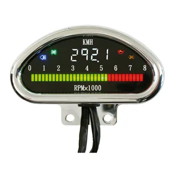 cafe 4 racer - Electronic CNC aluminum speedometer (KMH) chrome - MCS Digital speedometers 