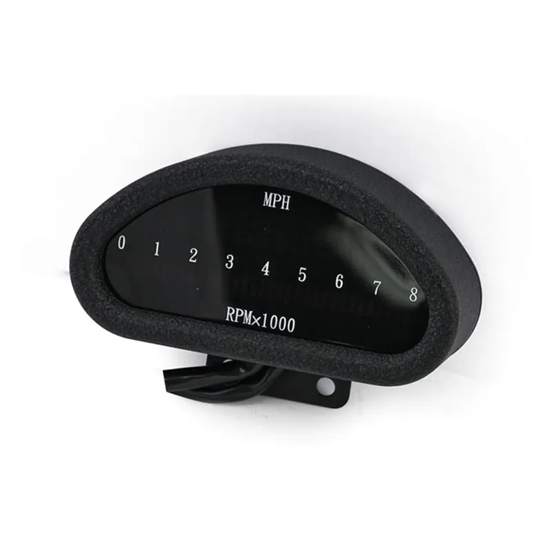 cafe 4 racer - Elektronický hliníkový tachometer CNC (KMH) čierny - MCS Digitálne rýchlomery 