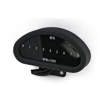 cafe 4 racer - Elektronický hliníkový tachometer CNC (KMH) čierny - MCS Digitálne rýchlomery 