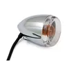 cafe 4 racer - Late-style turn signal assembly. Front. Chrome - MCS Standard indicators 