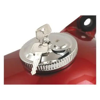 cafe 4 racer - Gas cap with lock. Vented. Chrome - MCS Fuel Caps 