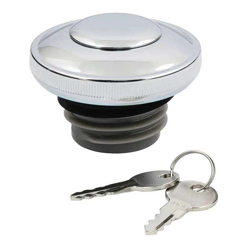cafe 4 racer - Gas cap vented with lock, chrome - MCS Fuel Caps 