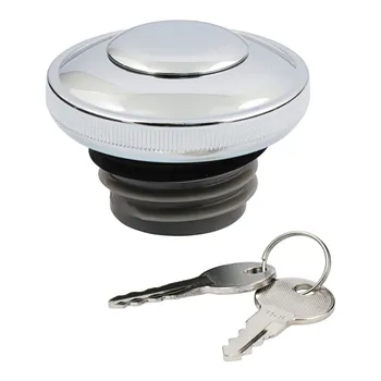 cafe 4 racer - Gas cap vented with lock, chrome - MCS Fuel Caps 